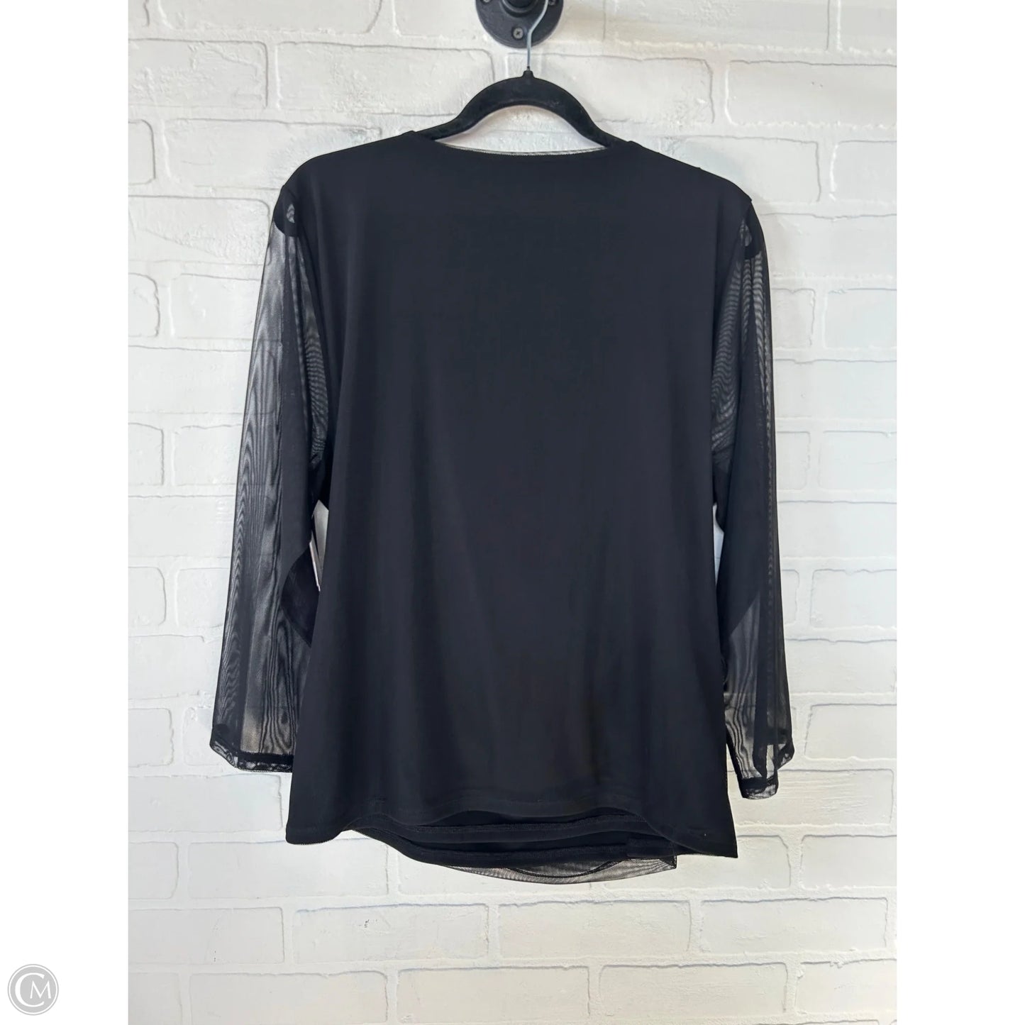 Top Long Sleeve By Dkny In Black, Size: Xl