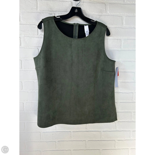 Top Sleeveless By Clothes Mentor In Green, Size: L