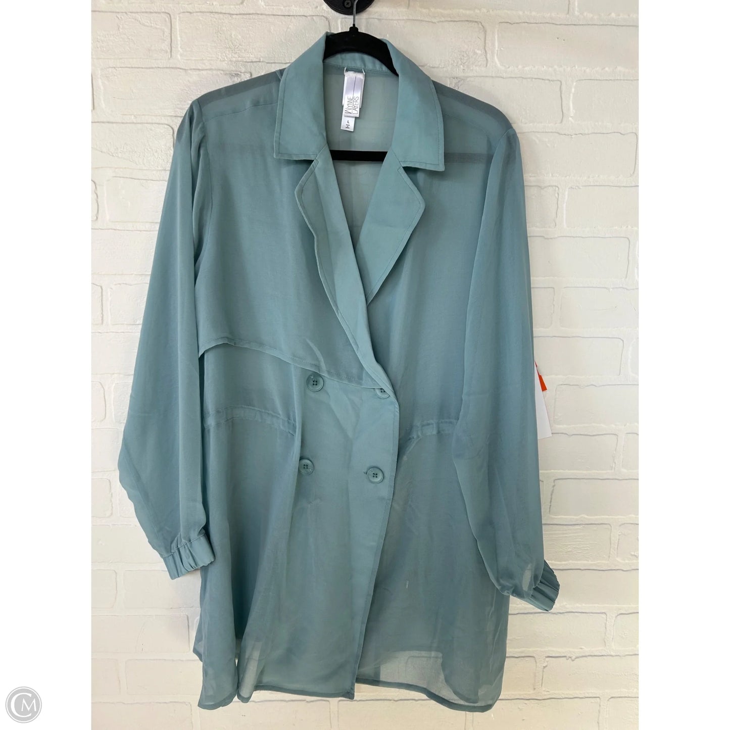 Blazer By Clothes Mentor In Blue, Size: L