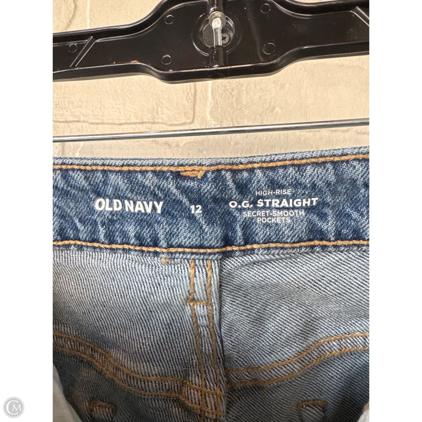 Jeans Straight By Old Navy In Blue Denim, Size: 12