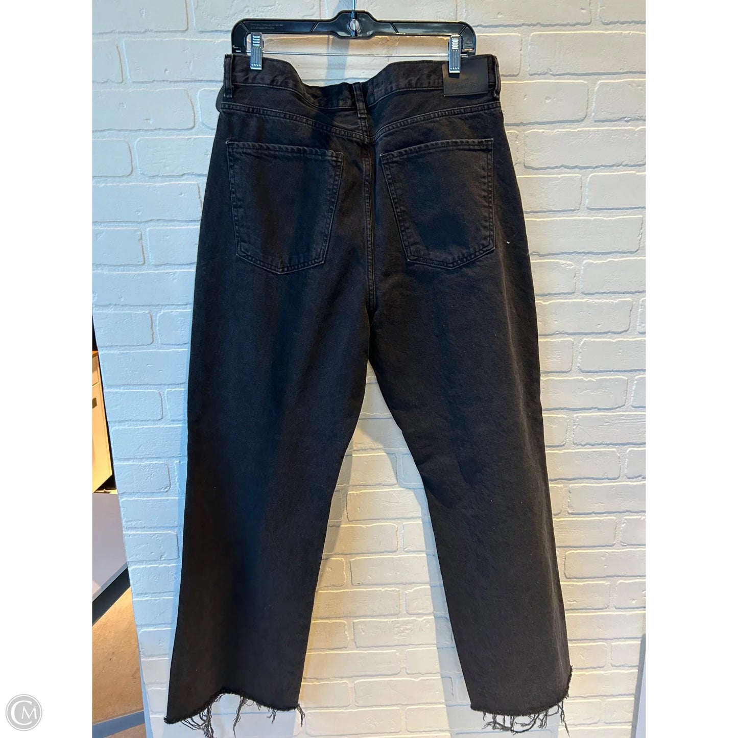 Jeans Straight By Mng In Black Denim, Size: 12