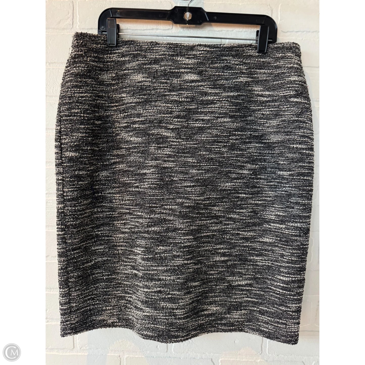 Skirt Midi By Ann Taylor In Black & White, Size: 12