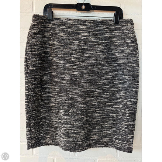 Skirt Midi By Ann Taylor In Black & White, Size: 12