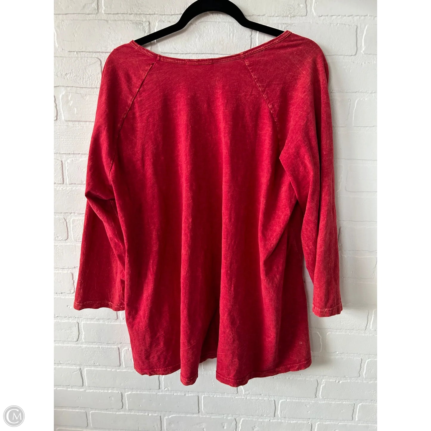 Top Long Sleeve By Jess And Jane In Red, Size: Xl