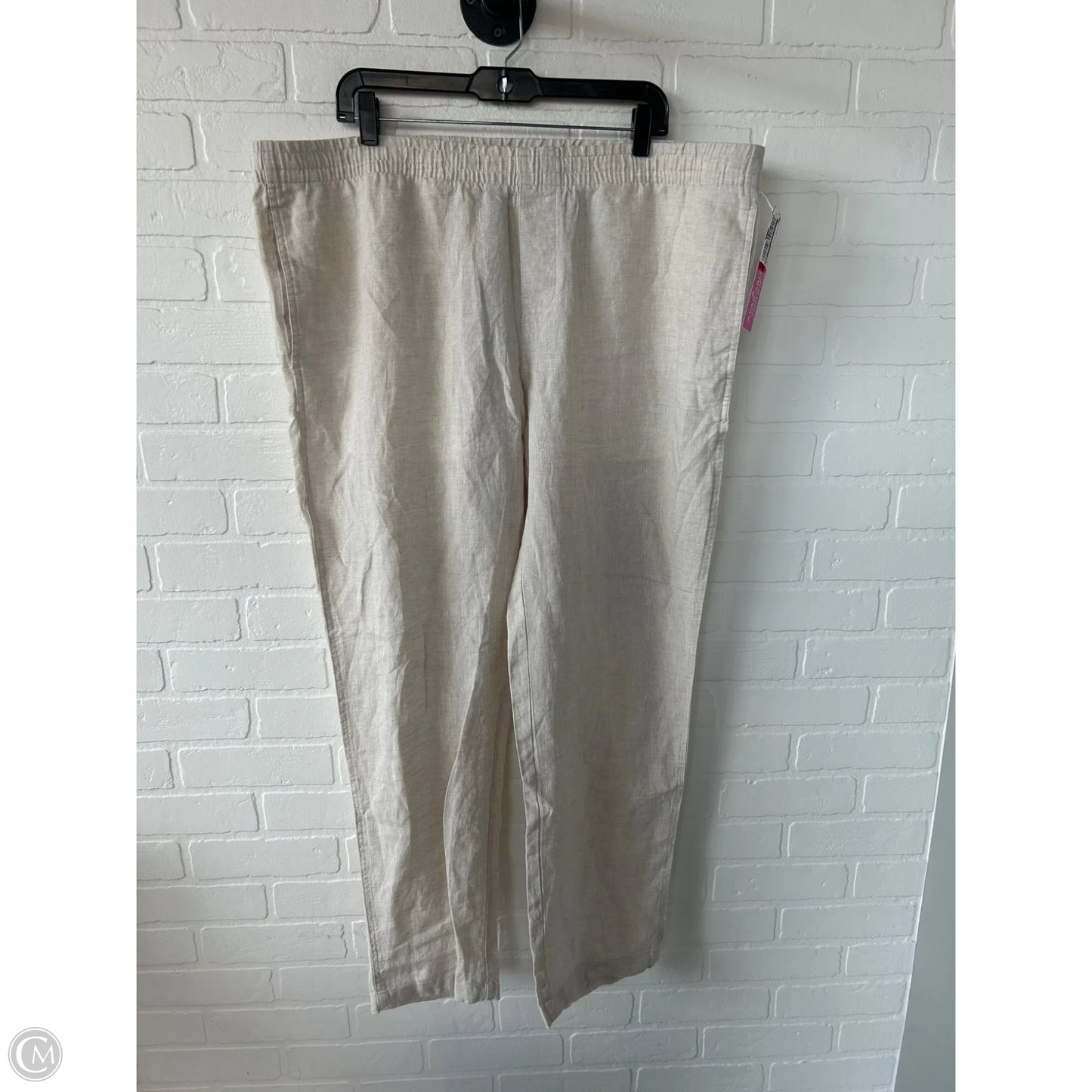 Pants Linen By H&m In Tan, Size: 18