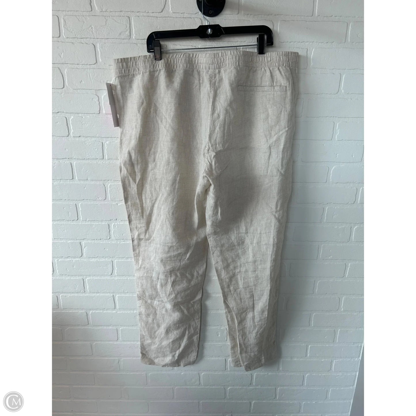 Pants Linen By H&m In Tan, Size: 18