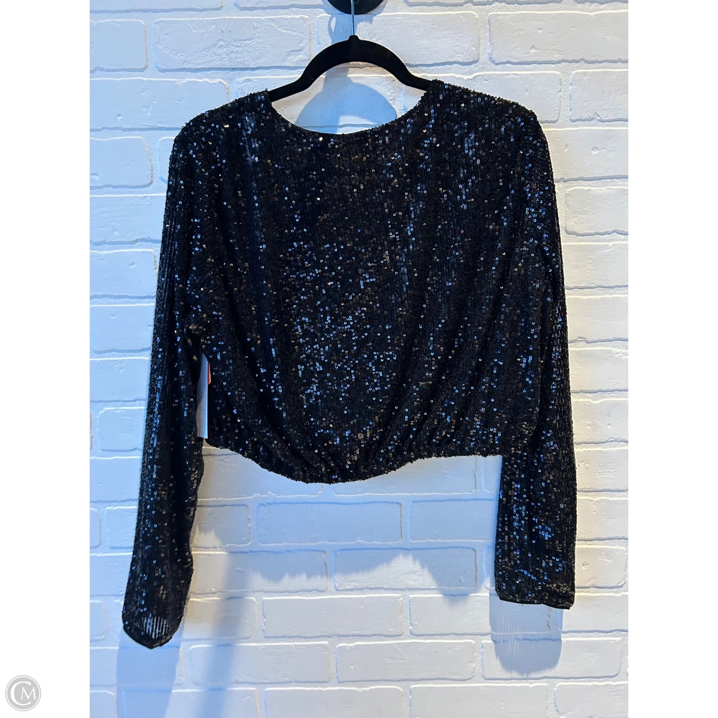 Top Long Sleeve By H&m In Black, Size: L