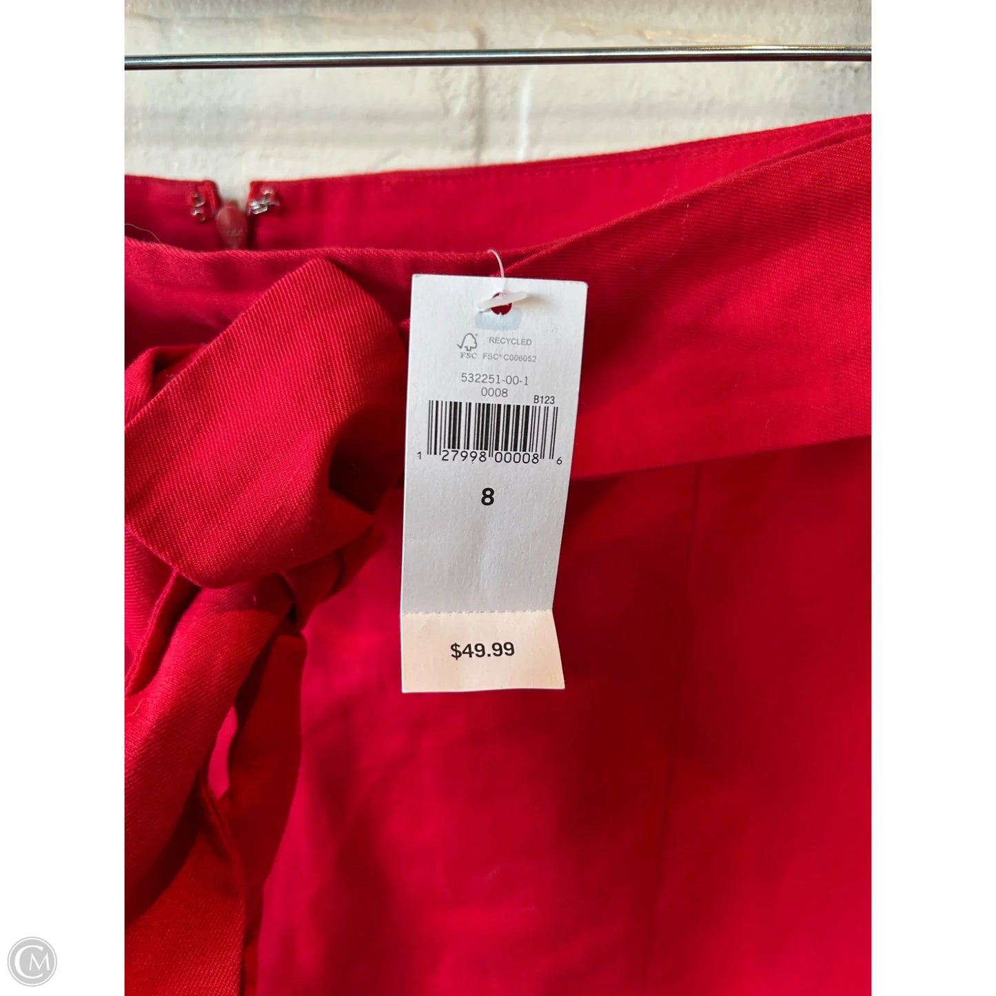 Skirt Mini & Short By Banana Republic In Red, Size: 8