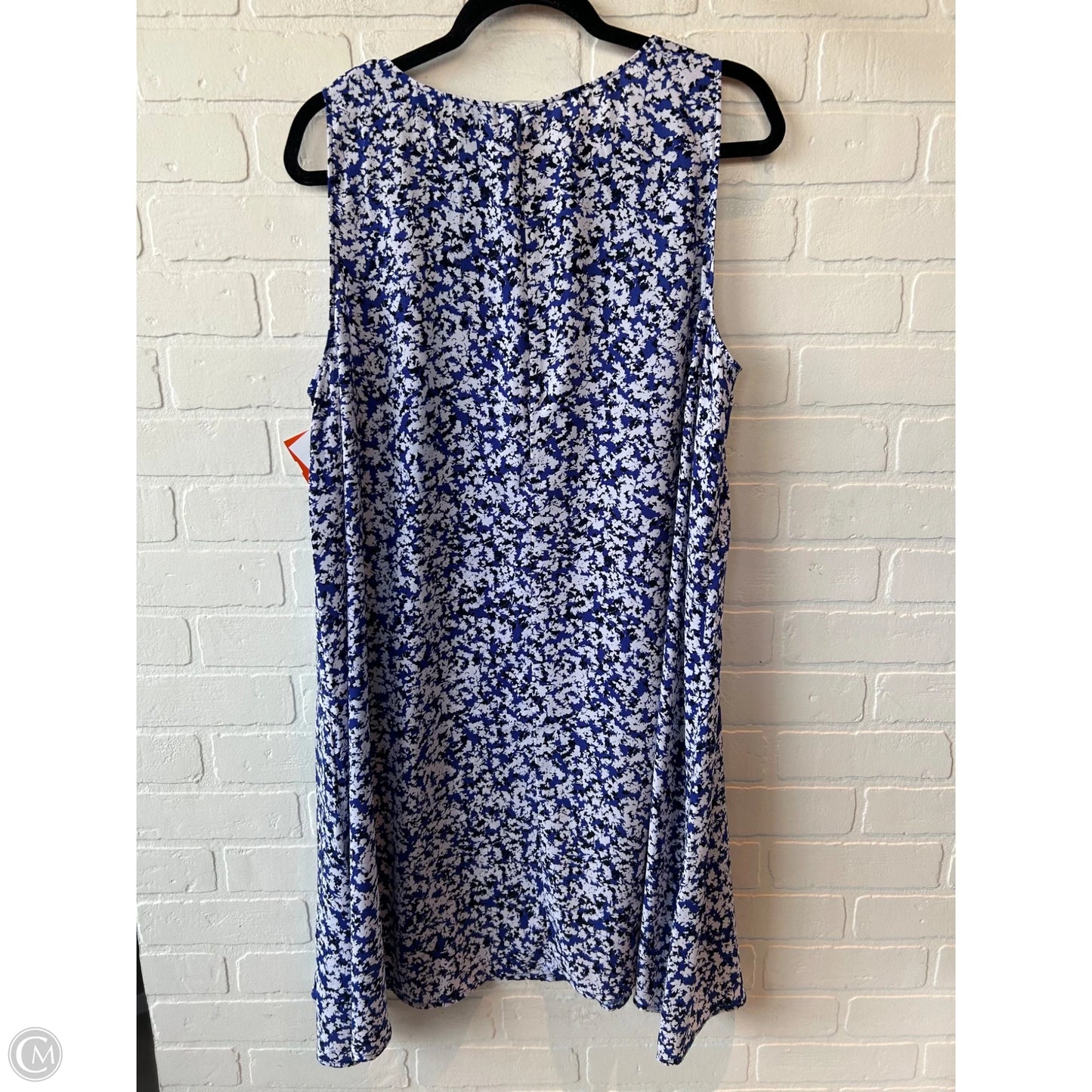 Dress Casual Short By Halogen In Blue & White, Size: Xxl