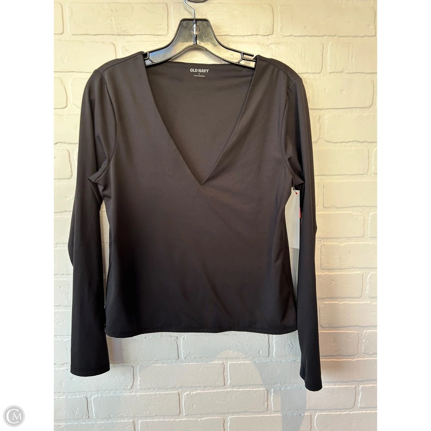 Top Long Sleeve Basic By Old Navy In Black, Size: L