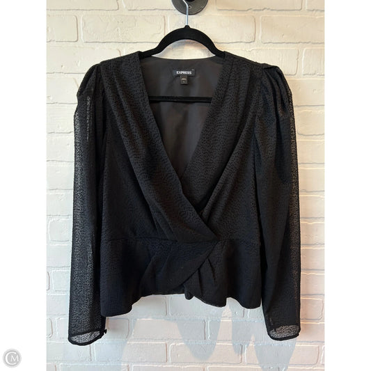 Top Long Sleeve By Express In Black, Size: L