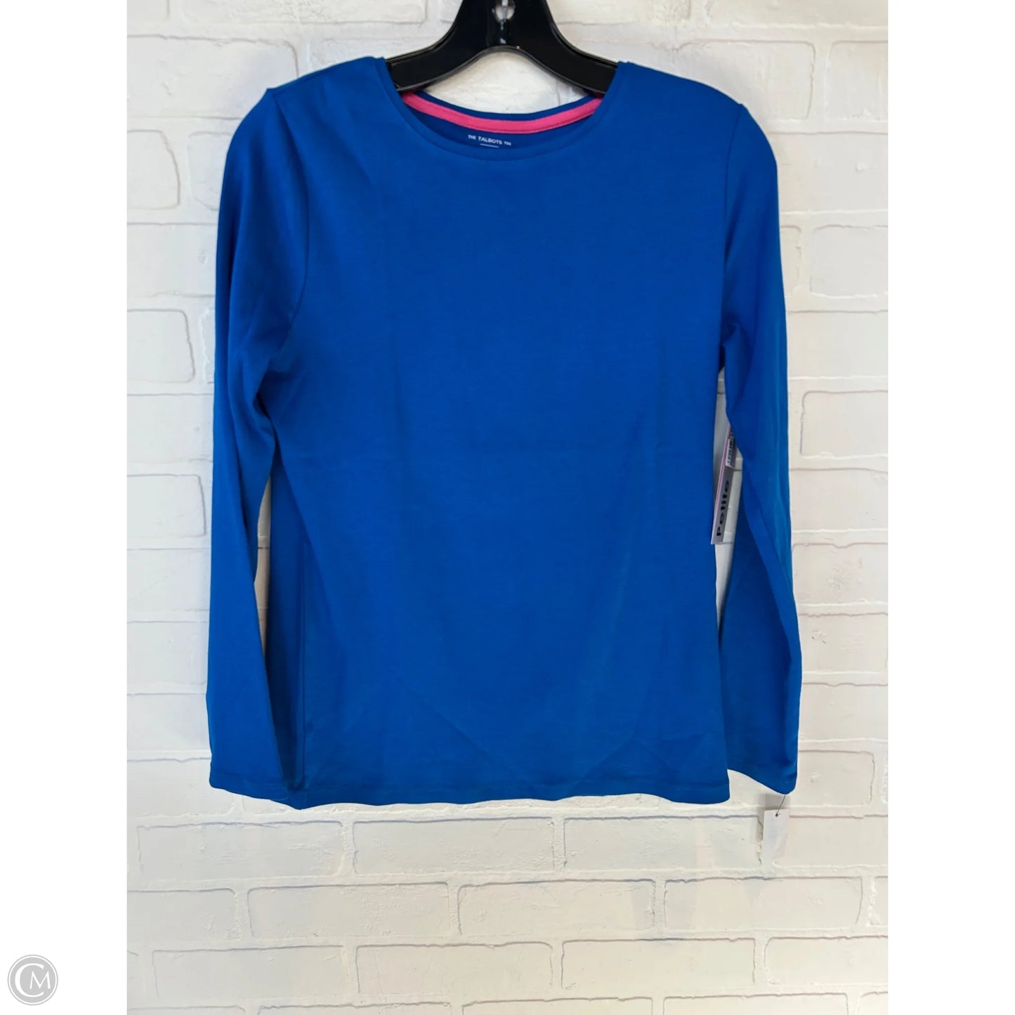 Top Long Sleeve Basic By Talbots In Blue, Size: Mp