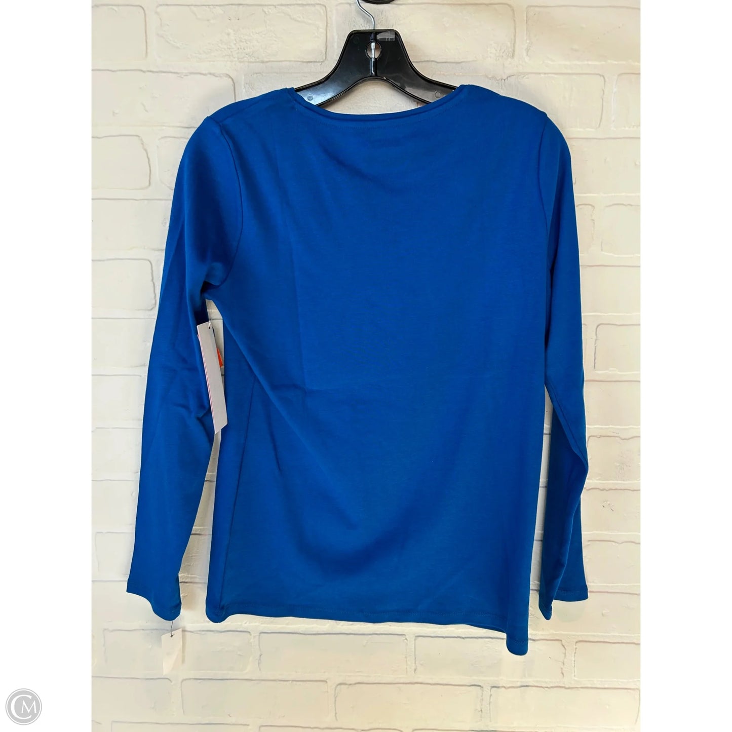 Top Long Sleeve Basic By Talbots In Blue, Size: Mp