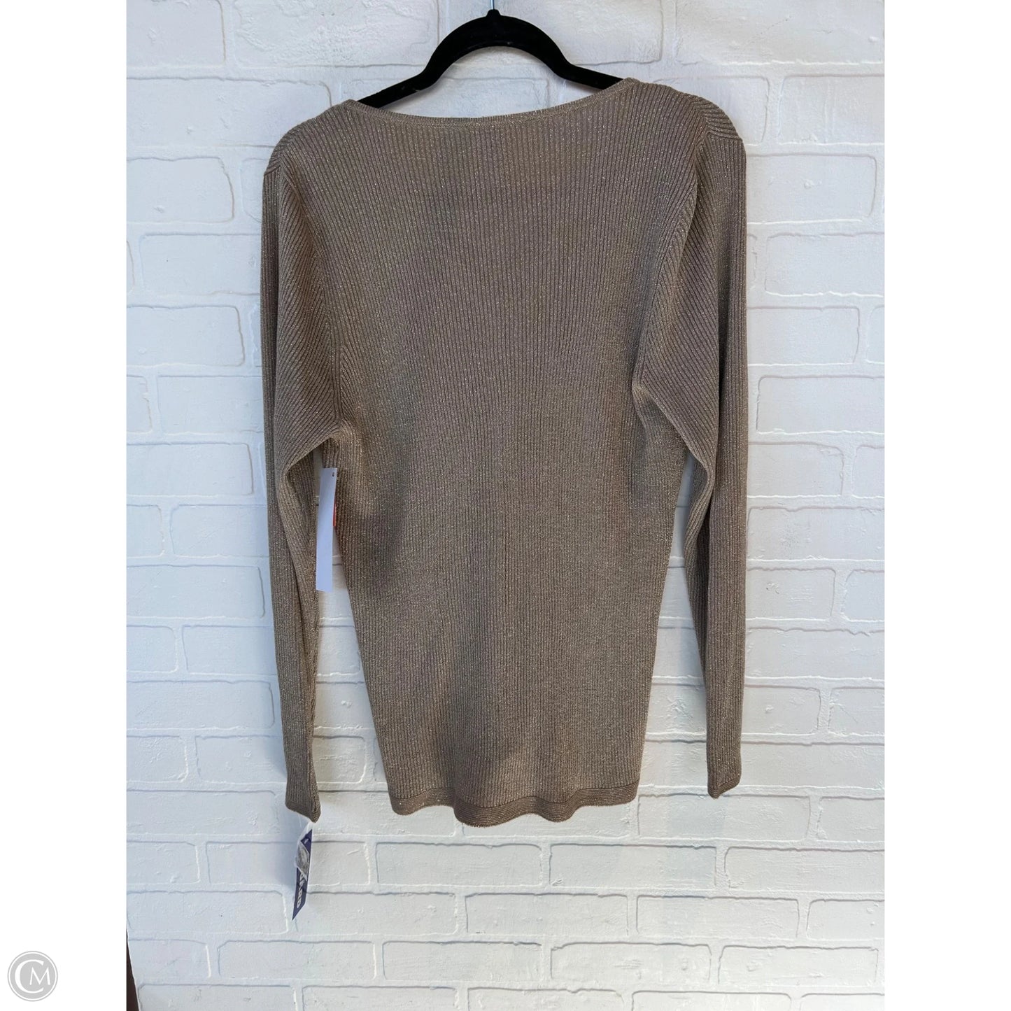 Top Long Sleeve By Nygard Peter In Gold, Size: L