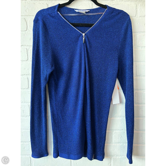 Top Long Sleeve By Nygard Peter In Blue, Size: L