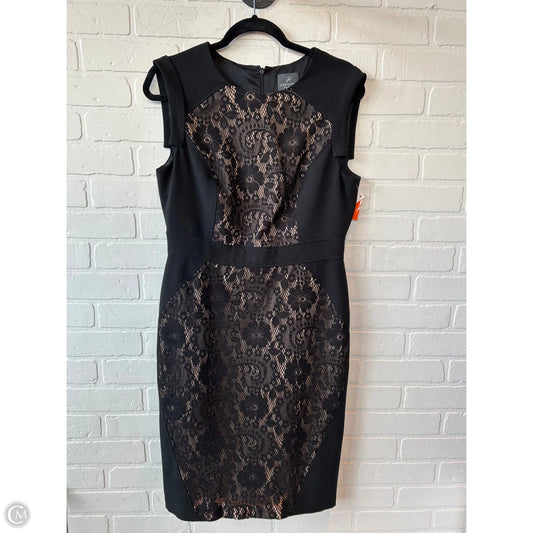 Dress Work By Adrianna Papell In Black & Tan, Size: L