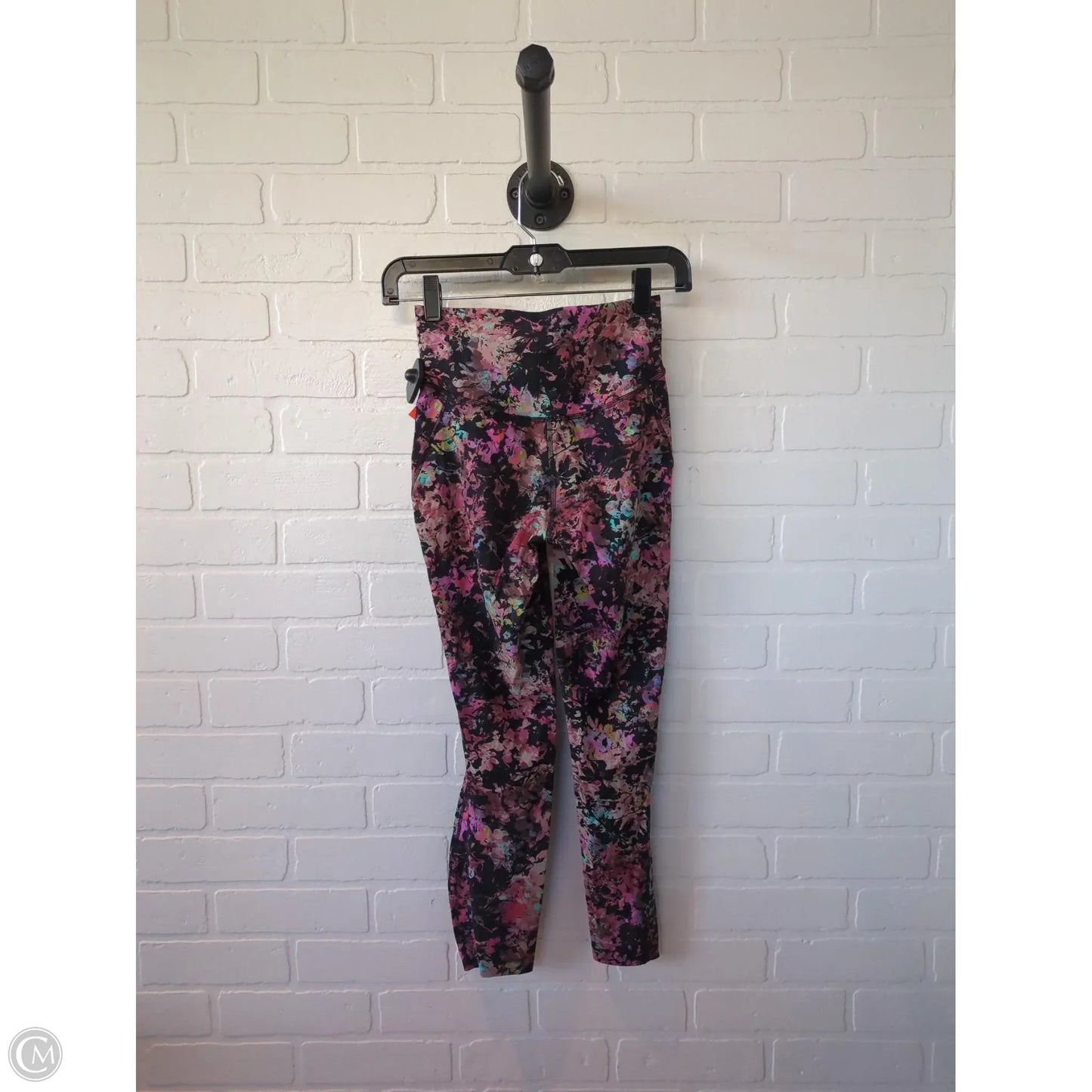 Athletic Leggings By Lululemon In Black & Pink, Size: 4
