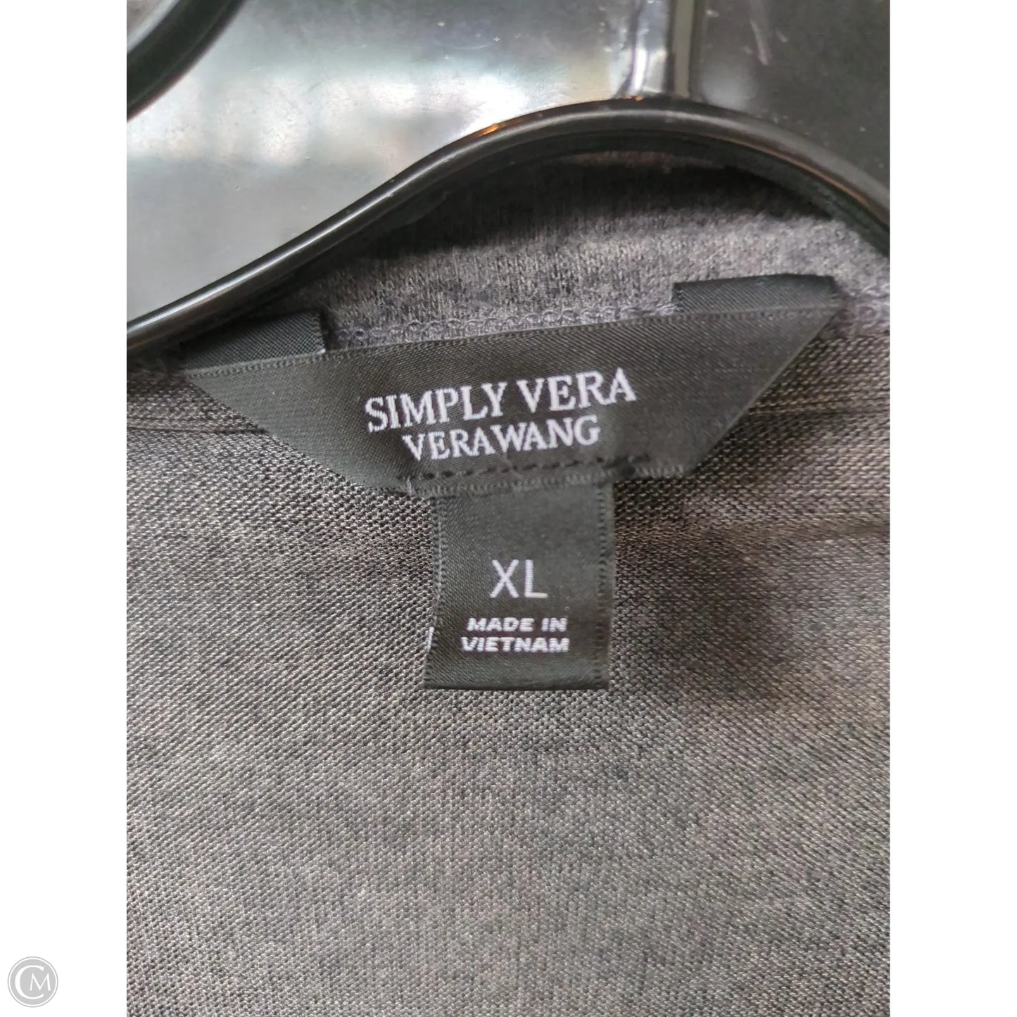 Top Long Sleeve By Simply Vera In Grey, Size: Xl