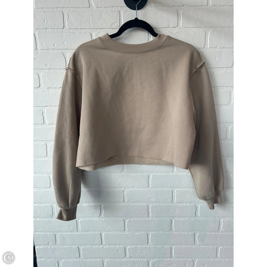 Sweatshirt Crewneck By Clothes Mentor In Tan, Size: M