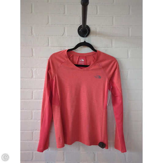 Athletic Top Long Sleeve Crewneck By The North Face In Orange, Size: S