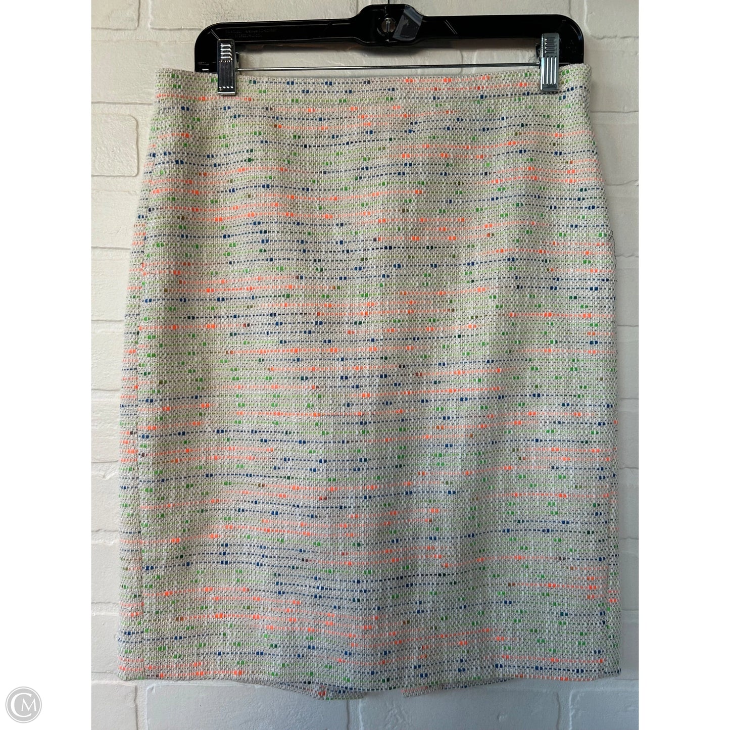 Skirt Midi By J. Crew In Orange & White, Size: 6