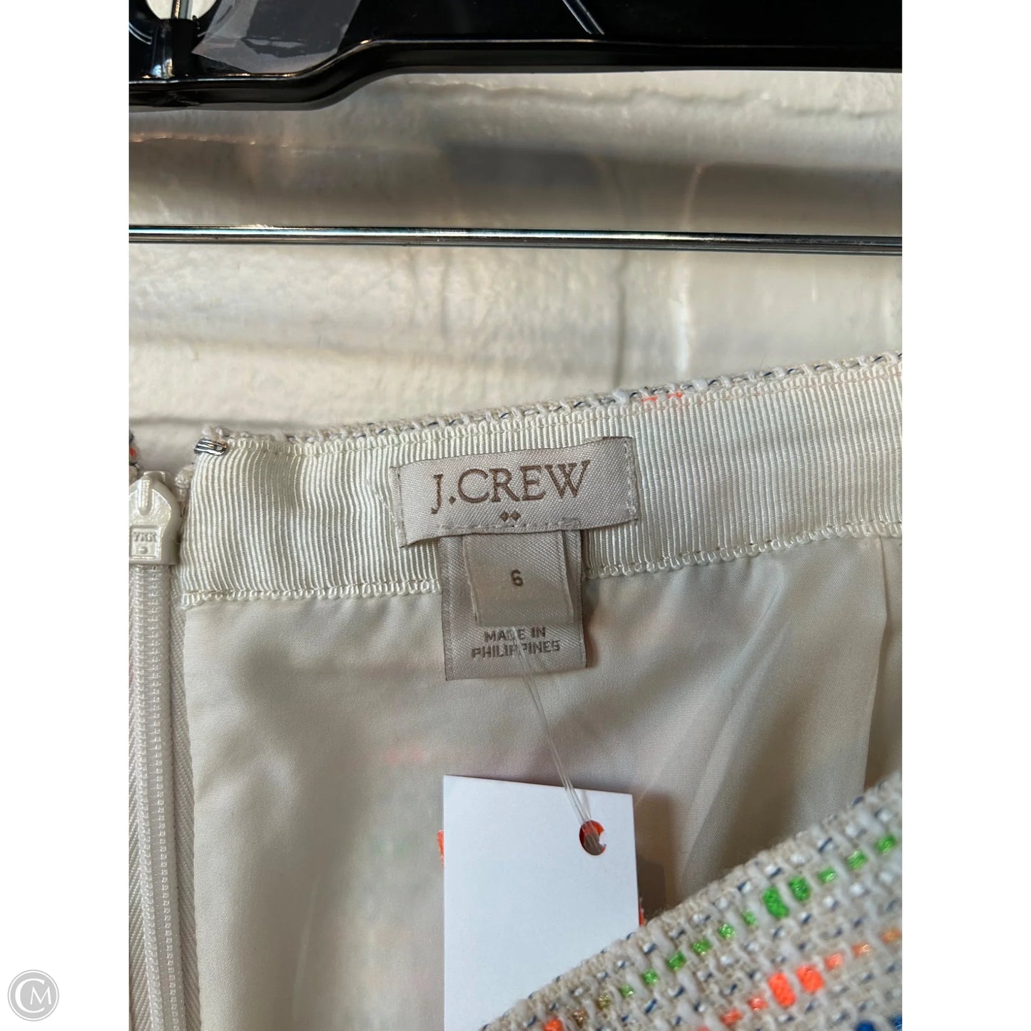 Skirt Midi By J. Crew In Orange & White, Size: 6