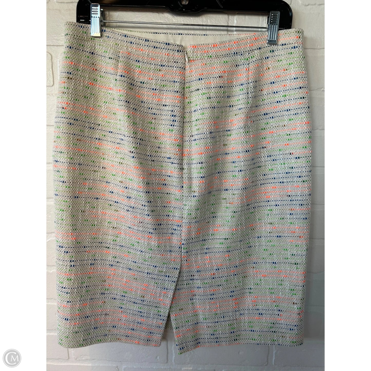 Skirt Midi By J. Crew In Orange & White, Size: 6