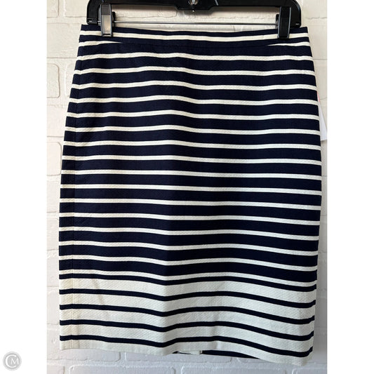 Skirt Mini & Short By J. Crew In Blue & Cream, Size: 6p