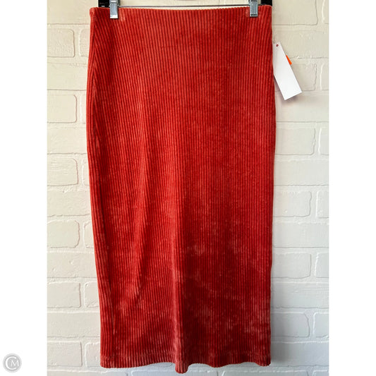 Skirt Midi By Anthropologie In Orange, Size: 4