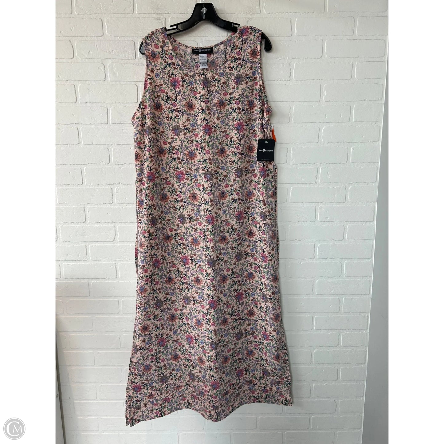 Dress Casual Maxi By Sag Harbor In Pink & Tan, Size: Xl