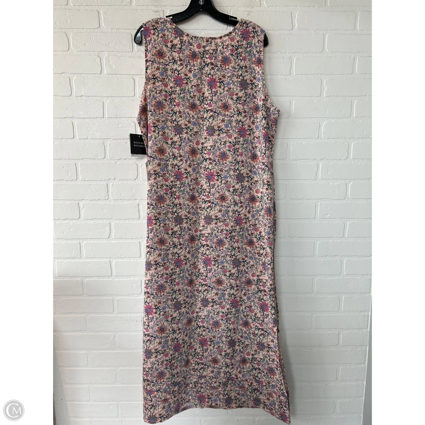 Dress Casual Maxi By Sag Harbor In Pink & Tan, Size: Xl