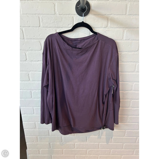 Athletic Top Long Sleeve Crewneck By Lululemon In Purple, Size: L