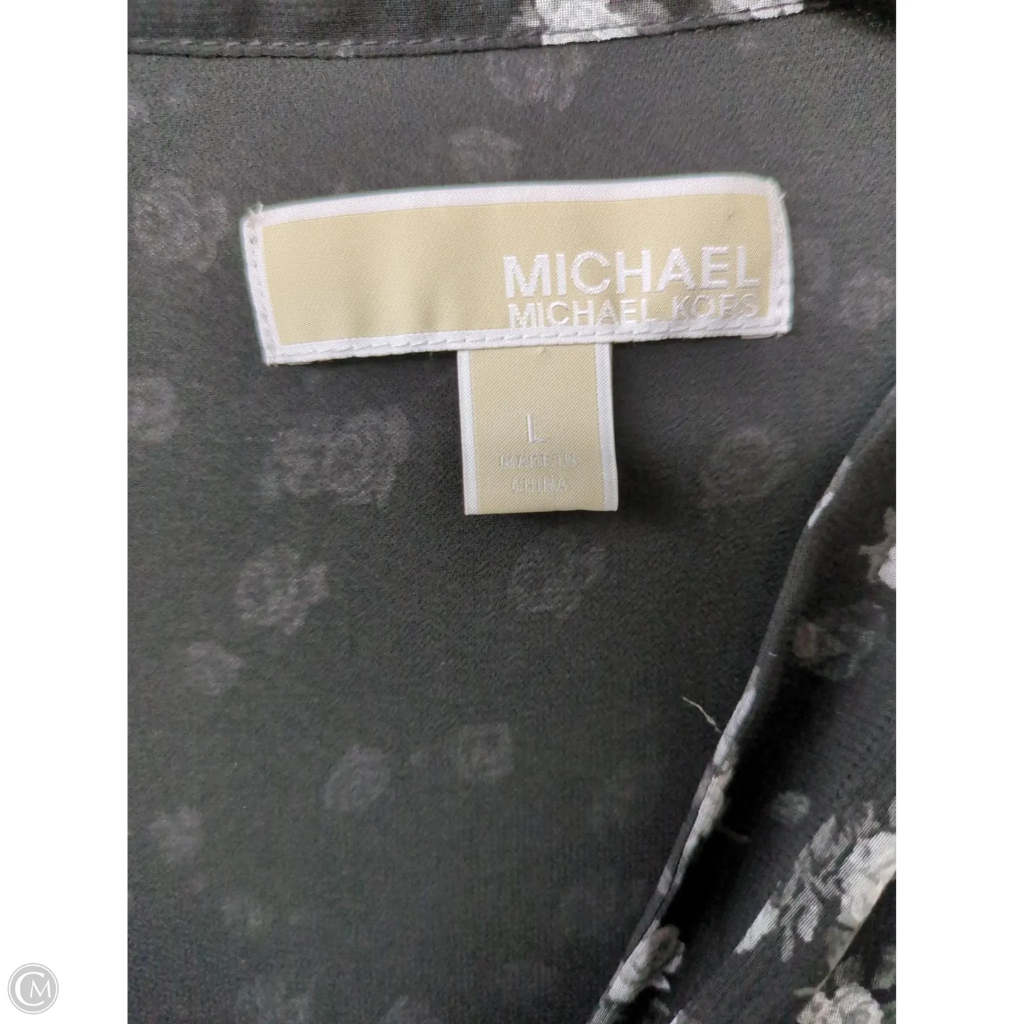 Top Long Sleeve By Michael By Michael Kors In Black & Grey, Size: L