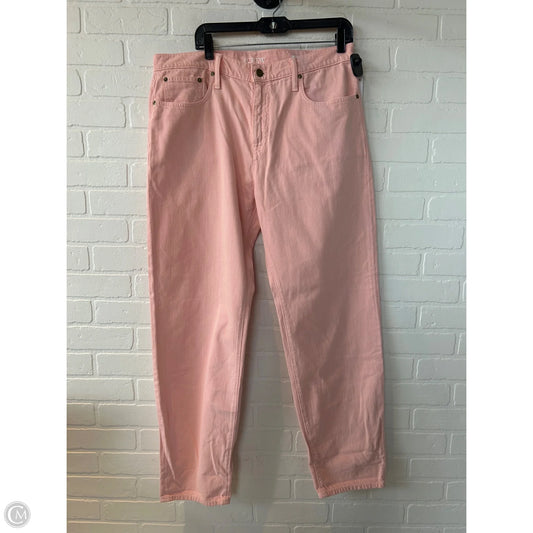 Jeans Straight By J. Crew In Pink Denim, Size: 12