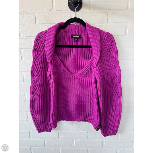 Sweater By Express In Purple, Size: M