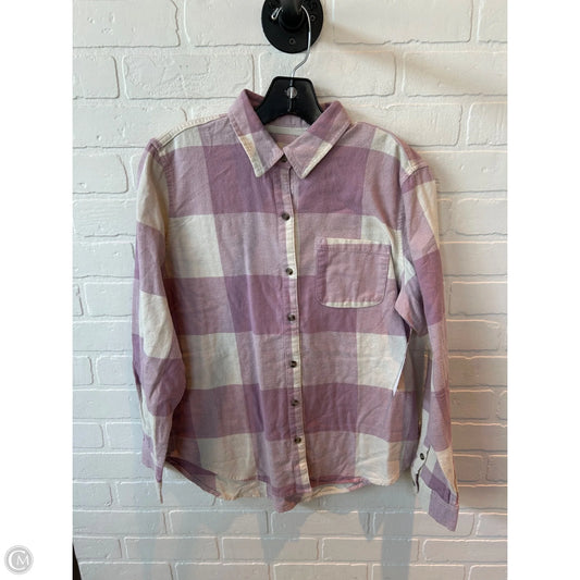 Top Long Sleeve By Universal Thread In Purple & White, Size: S