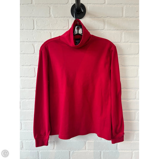 Top Long Sleeve Basic By Lands End In Red, Size: M