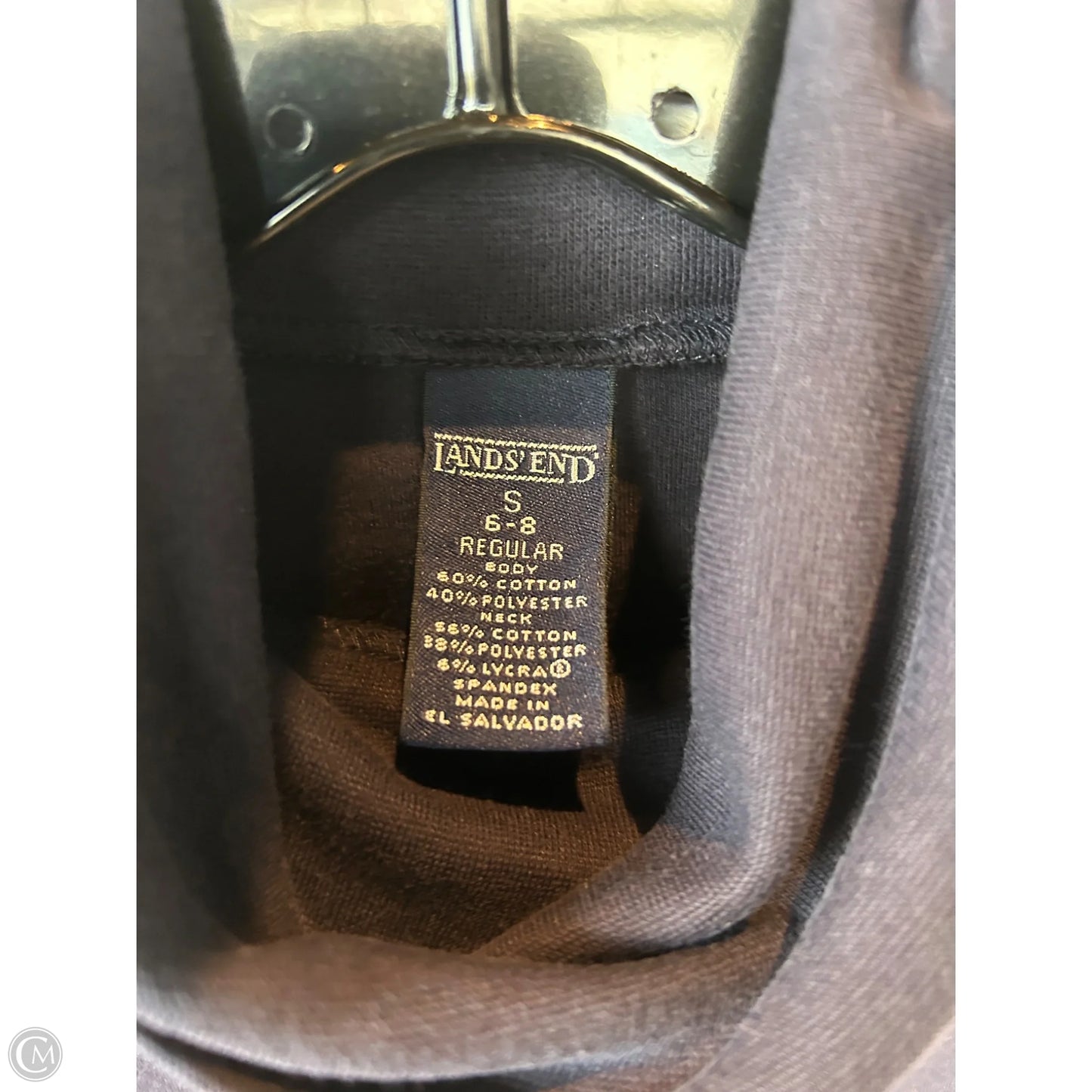 Top Long Sleeve Basic By Lands End In Blue, Size: S