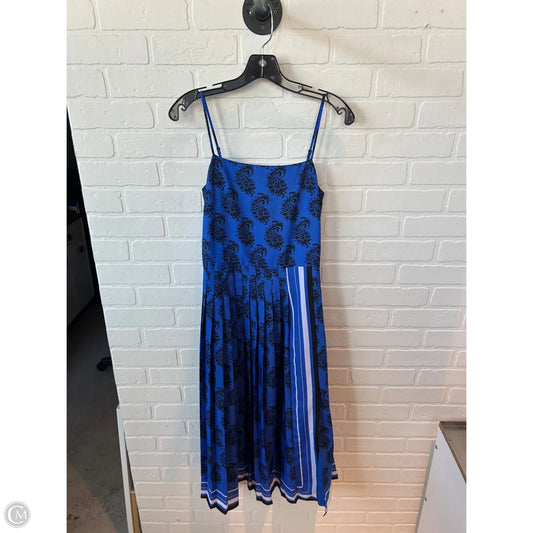 Dress Party Midi By Banana Republic In Black & Blue, Size: Xs