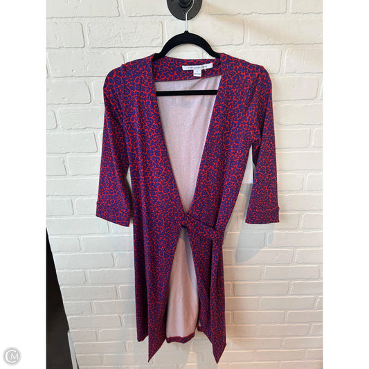 Dress Designer By Diane Von Furstenberg In Purple & Red, Size: S