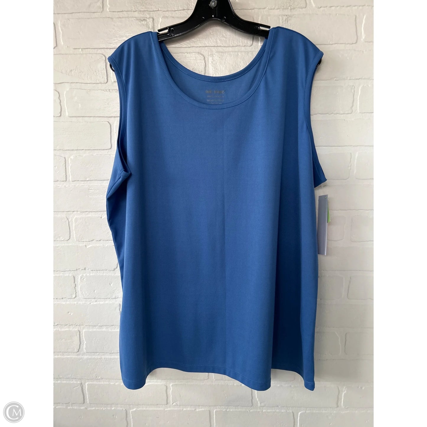 Top Sleeveless Basic By vicki wayne In Blue, Size: 3x