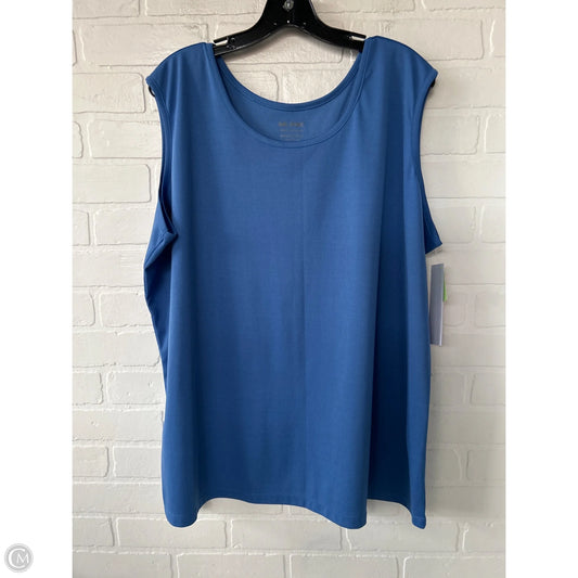 Top Sleeveless Basic By vicki wayne In Blue, Size: 3x