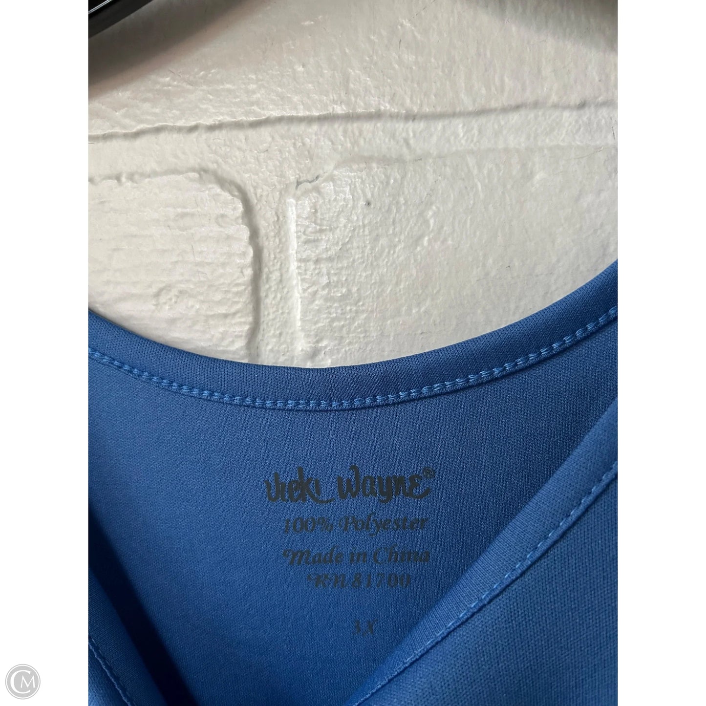 Top Sleeveless Basic By vicki wayne In Blue, Size: 3x