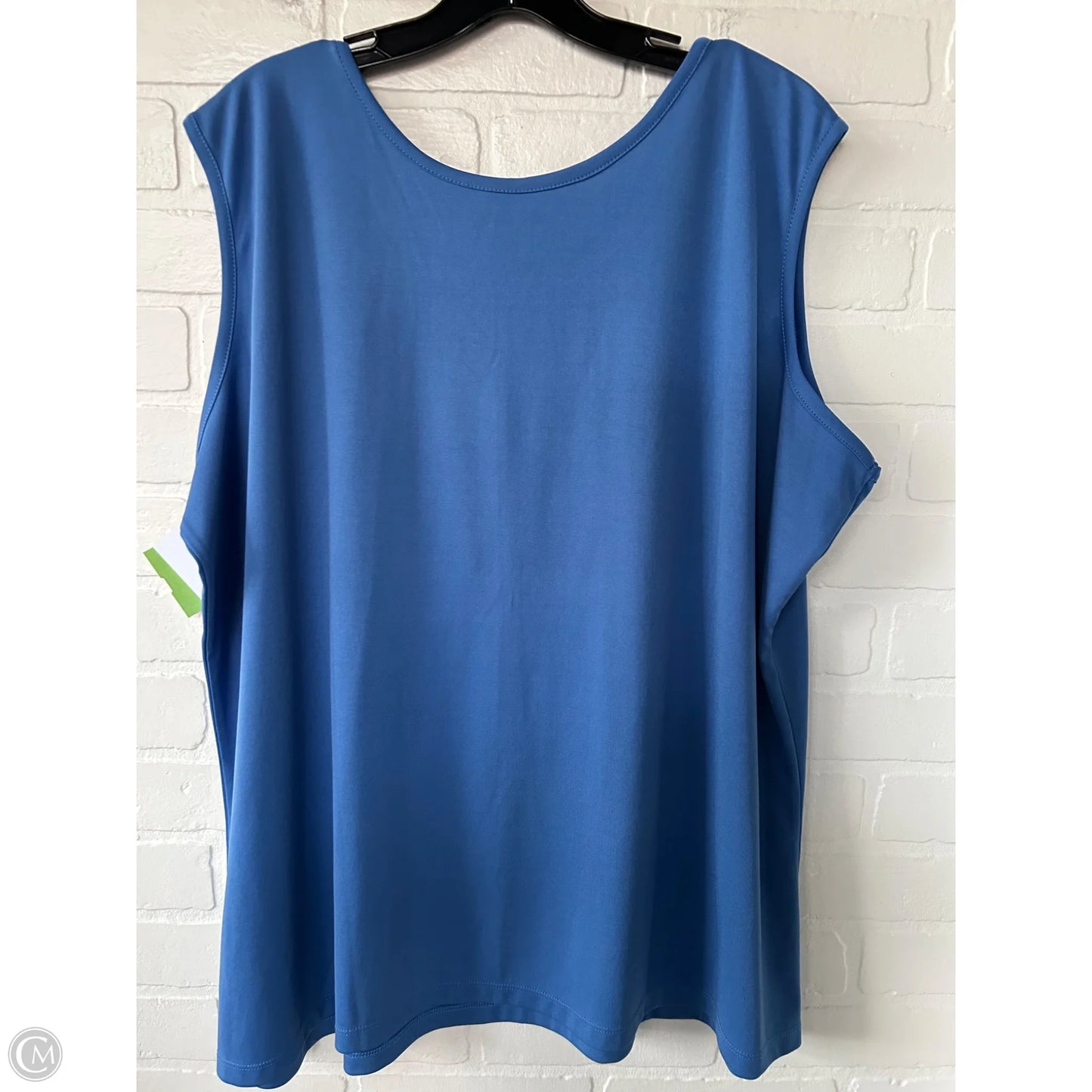 Top Sleeveless Basic By vicki wayne In Blue, Size: 3x