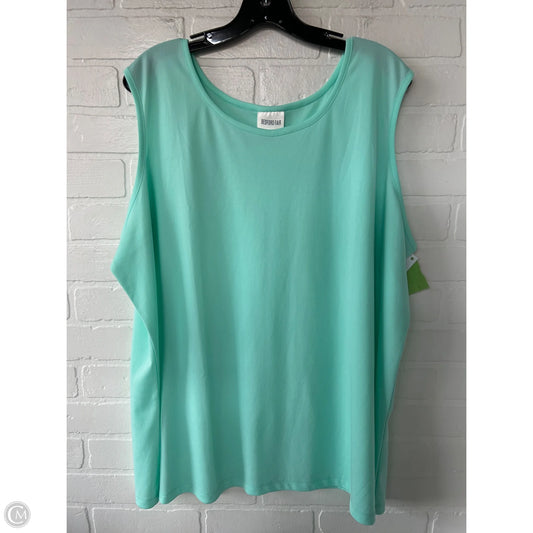 Top Sleeveless Basic By bedford fair In Green, Size: 3x