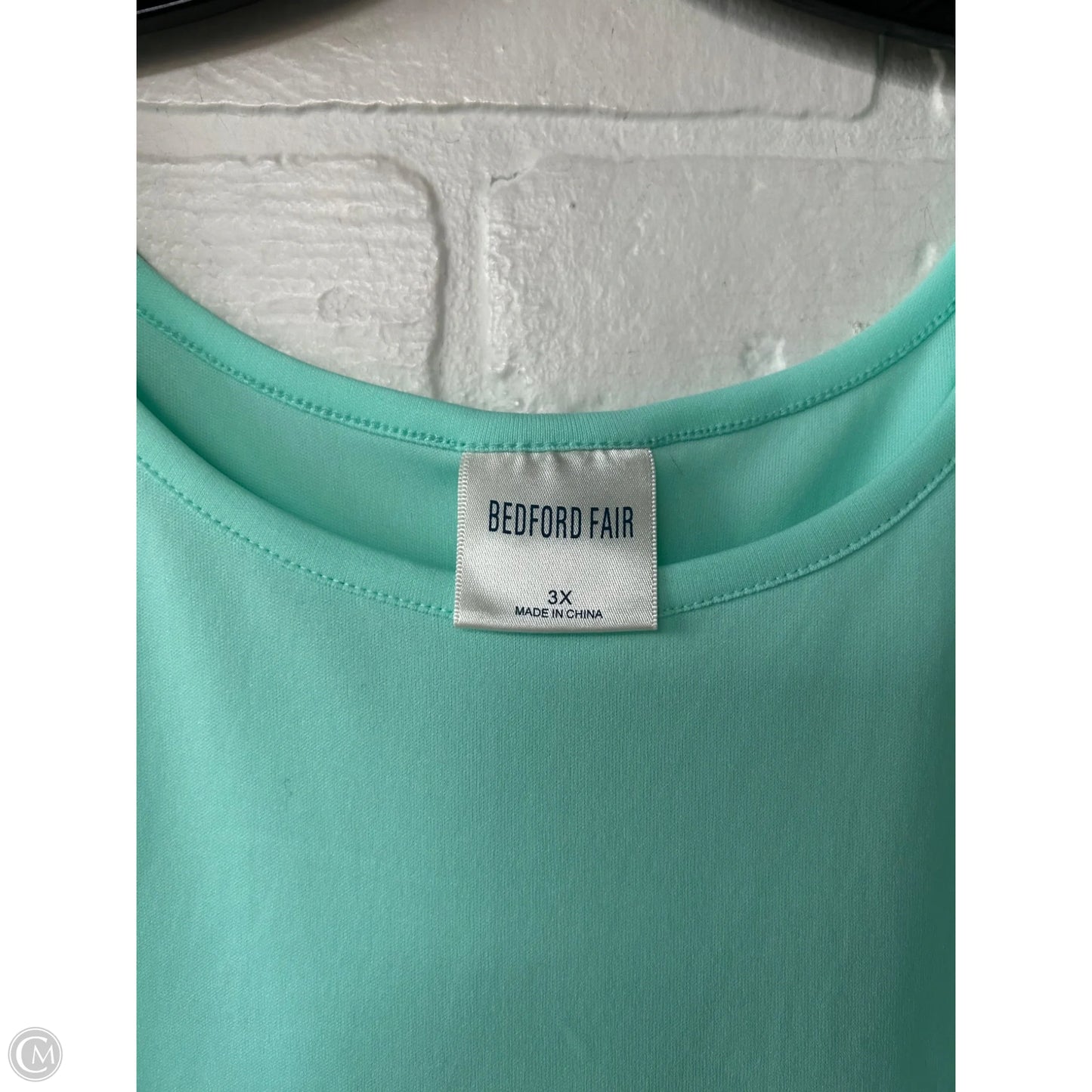 Top Sleeveless Basic By bedford fair In Green, Size: 3x