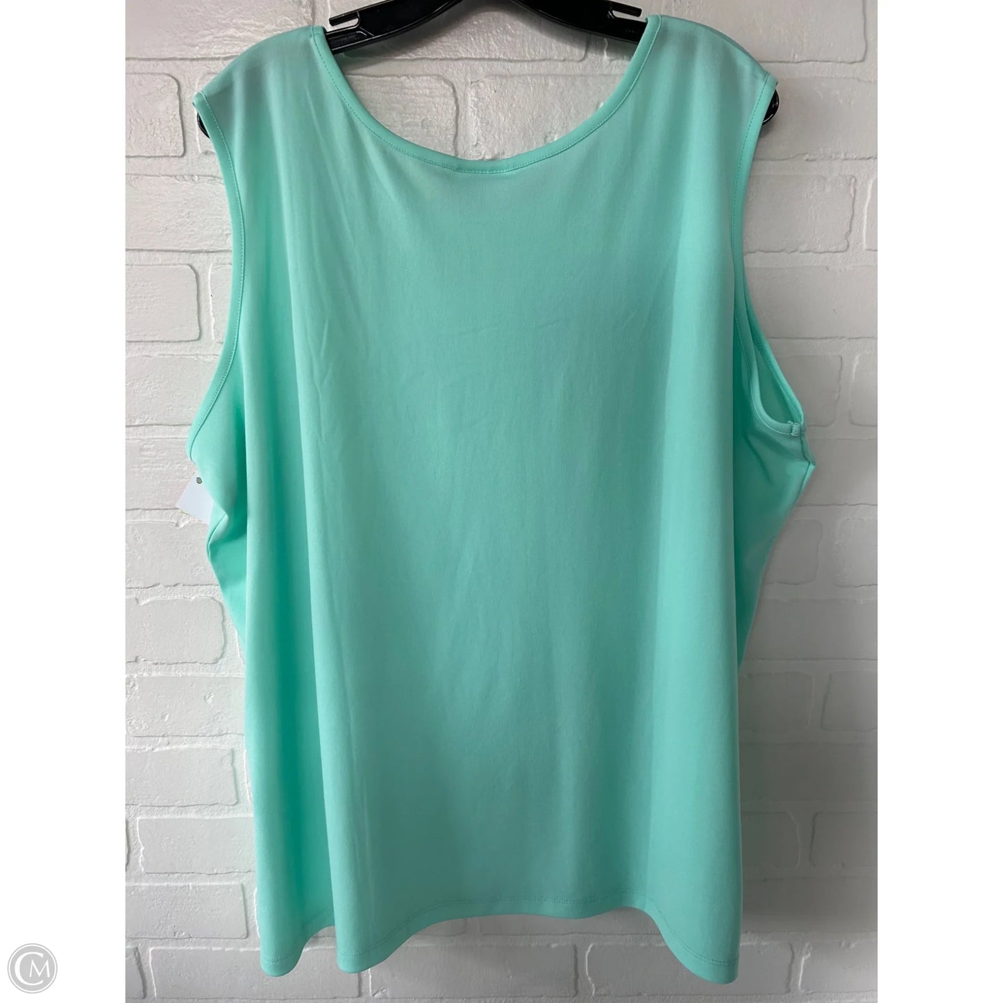 Top Sleeveless Basic By bedford fair In Green, Size: 3x