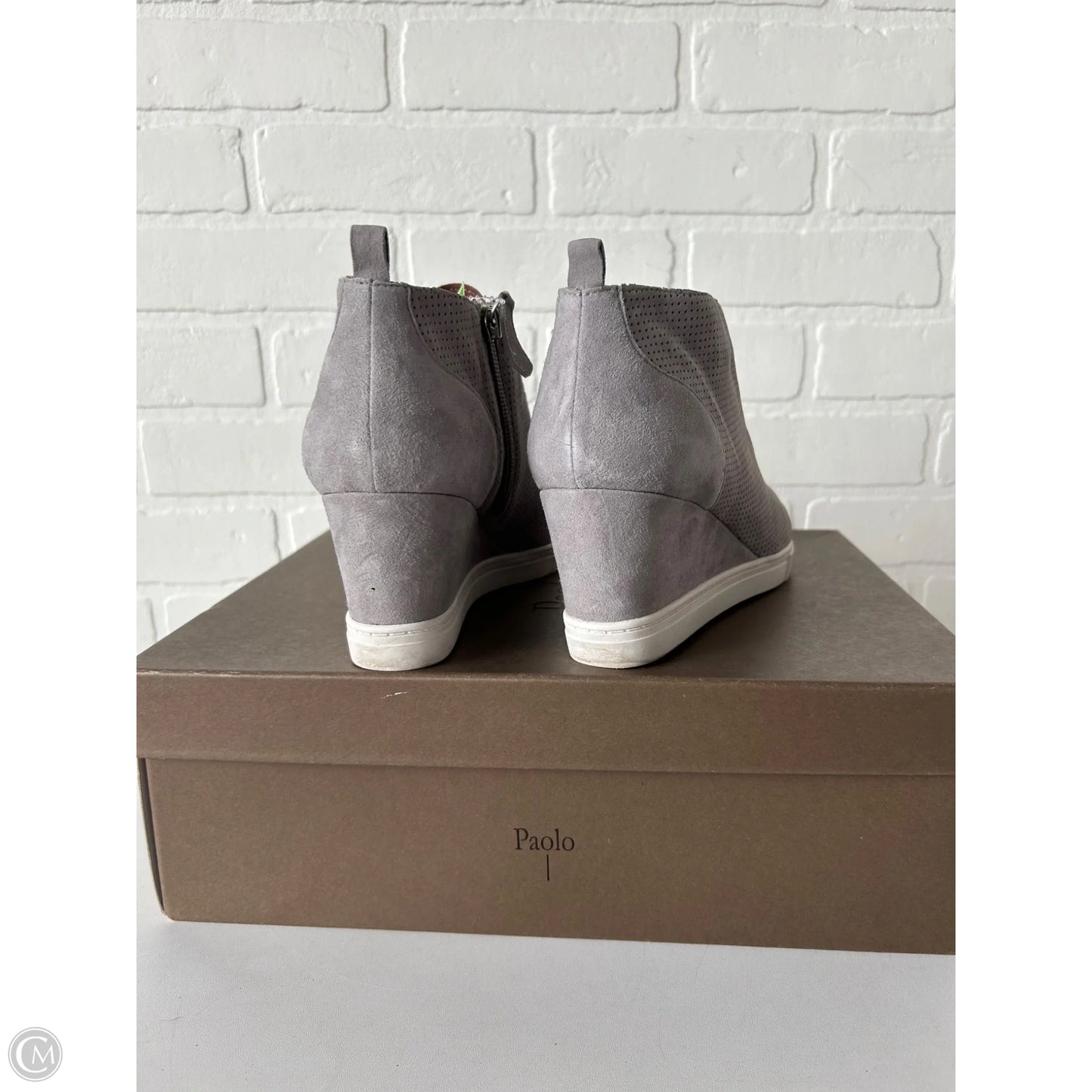 Shoes Heels Block By Linea Paolo In Grey, Size: 8