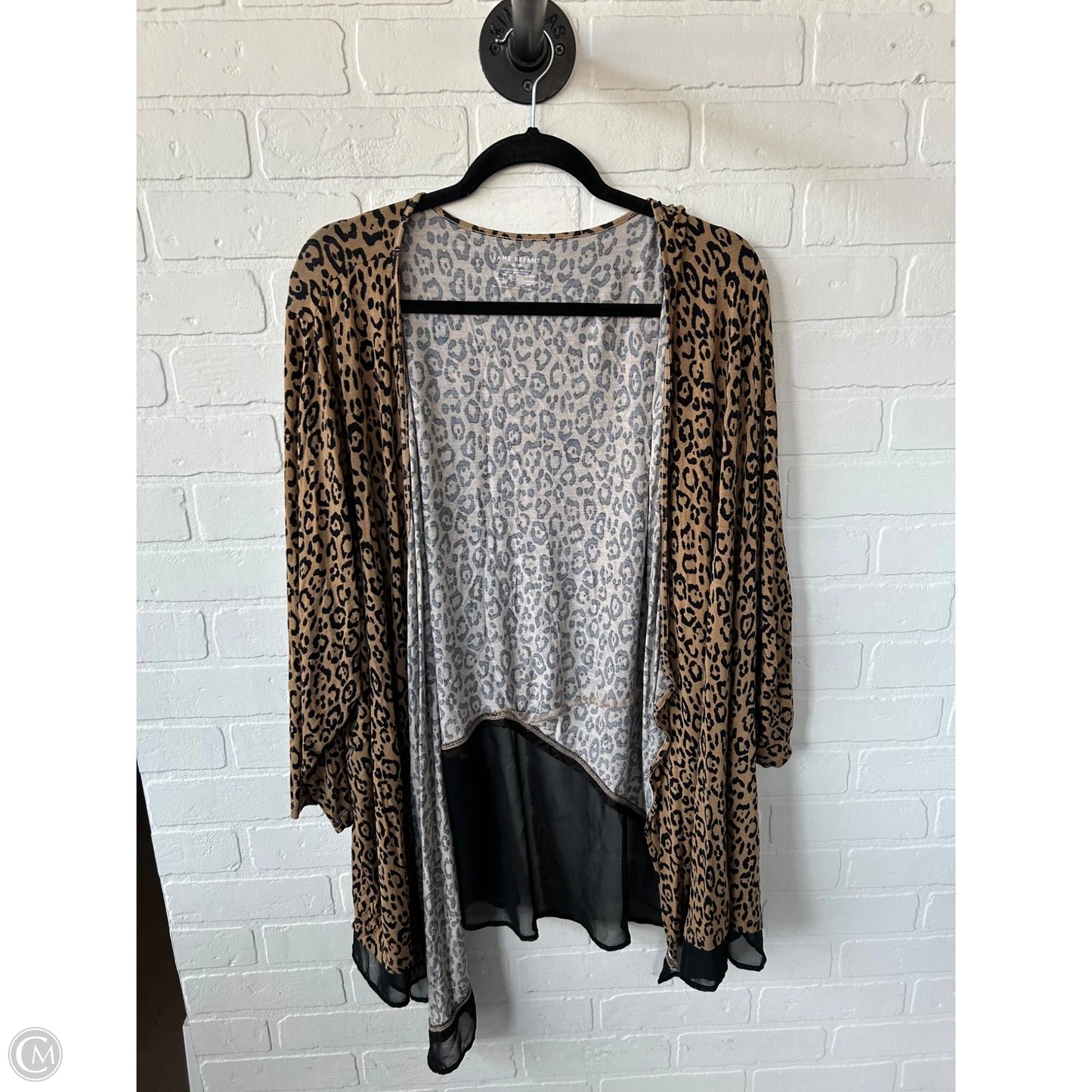 Cardigan By Lane Bryant In Animal Print, Size: 1x