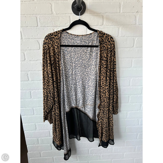 Cardigan By Lane Bryant In Animal Print, Size: 1x